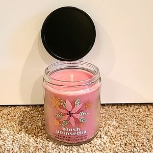 Bath & Body Works Single Wick Mason Jar Candle BLUSH POINSETTIA
